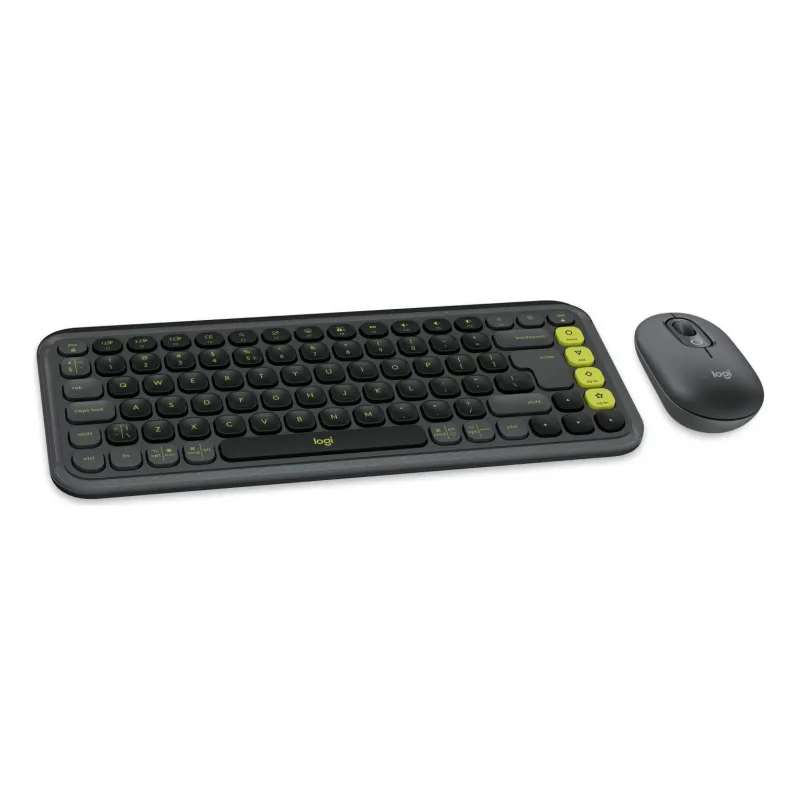 Keyboard +mouse combo pop icon-gr-green 920-013140 logitech