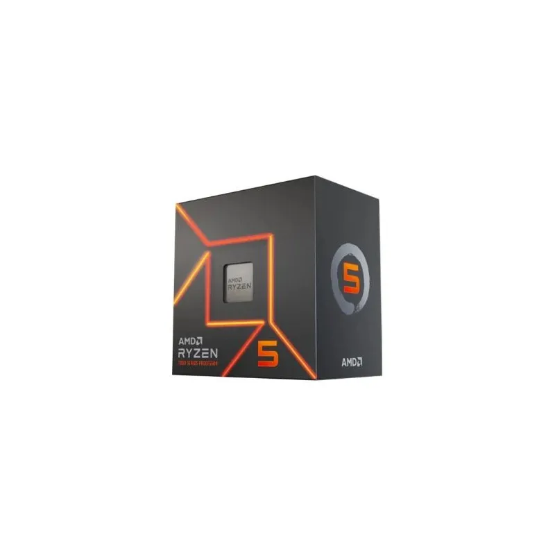 CPU-AMD-Desktop-Ryzen 5-7600-Raphael AM5-3800 MHz-Cores 6-32MB-Socket SAM5-65 Watts-GPU Radeon-BOX-100-100001015BOX