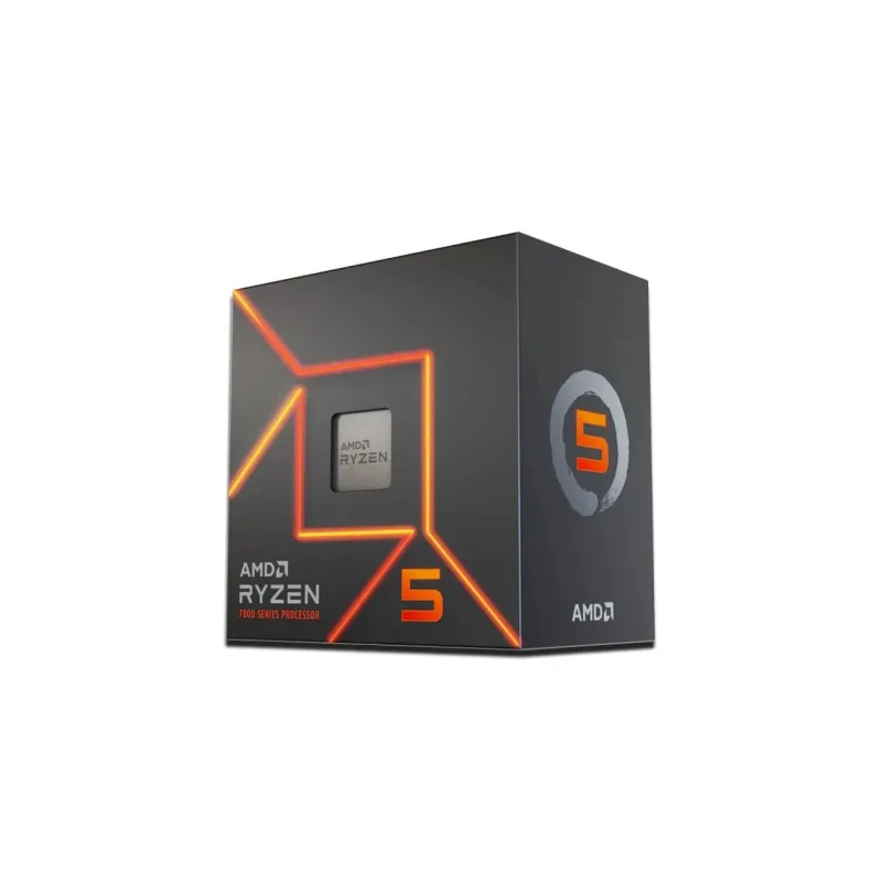 CPU-AMD-Desktop-Ryzen 5-7600-Raphael AM5-3800 MHz-Cores 6-32MB-Socket SAM5-65 Watts-GPU Radeon-BOX-100-100001015BOX