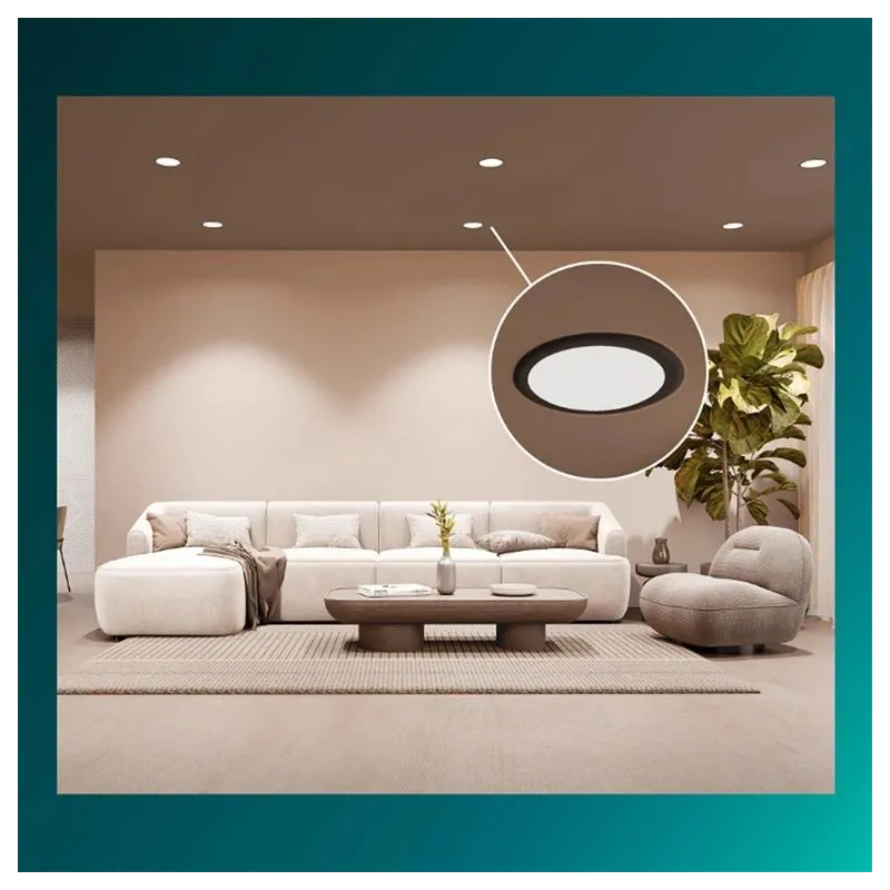 Iegremdējams Philips LED gaismeklis. 12.5W.4000K.DIA12.5.melns