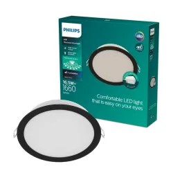Iegremdējams gaismeklis Philips LED.16.5W. 3000K. DIA15. melns