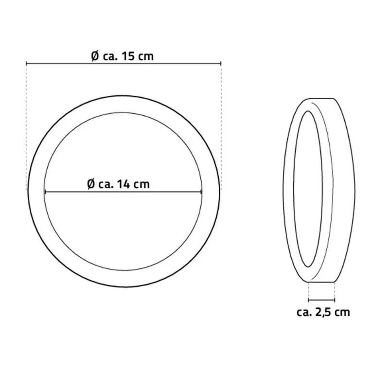 Kosmētikas spogulis Ridder. ar piesūcekni. 15 cm x 15 cm
