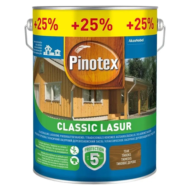 Medienos impregnantas Pinotex Classic Lasur tikmedis 5 l