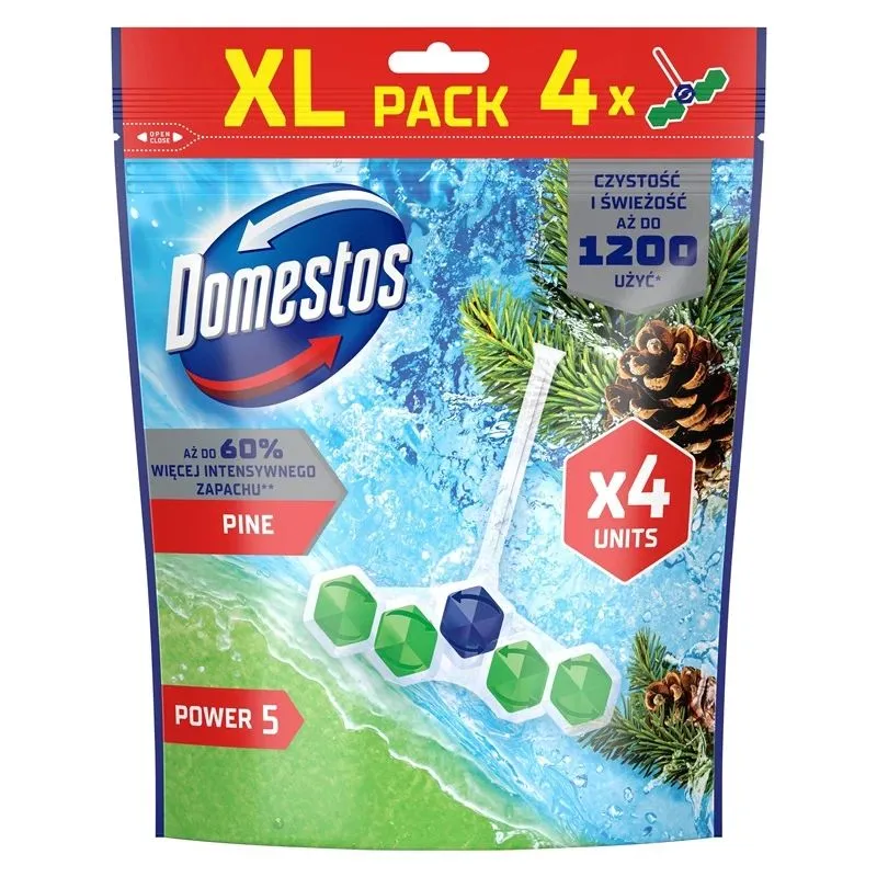 Tualetes tīrītājs domestos pine 4x55g