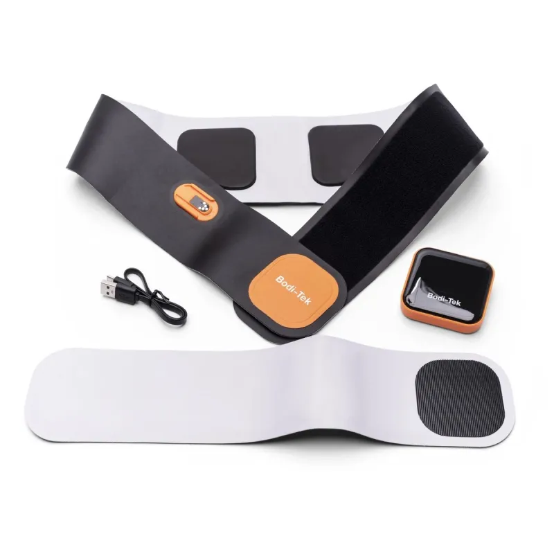 Bodi-Tek Ab & Back Muscle Strengthener With Heat, Black-Orange