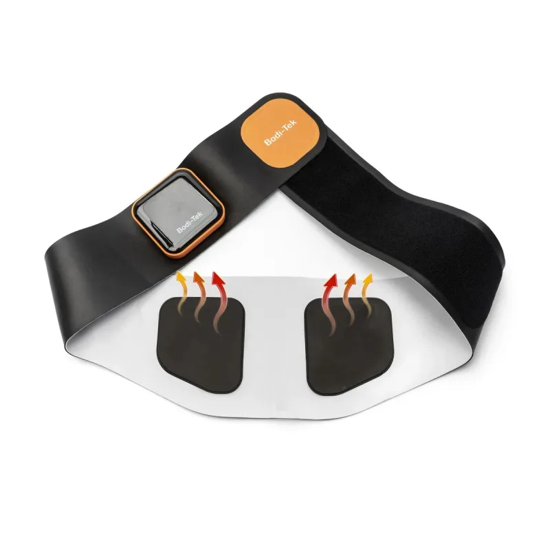 Bodi-Tek Ab & Back Muscle Strengthener With Heat, Black-Orange