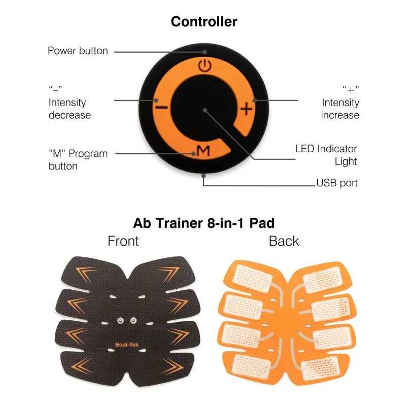 Bodi-Tek Ab Trainer Black-Orange