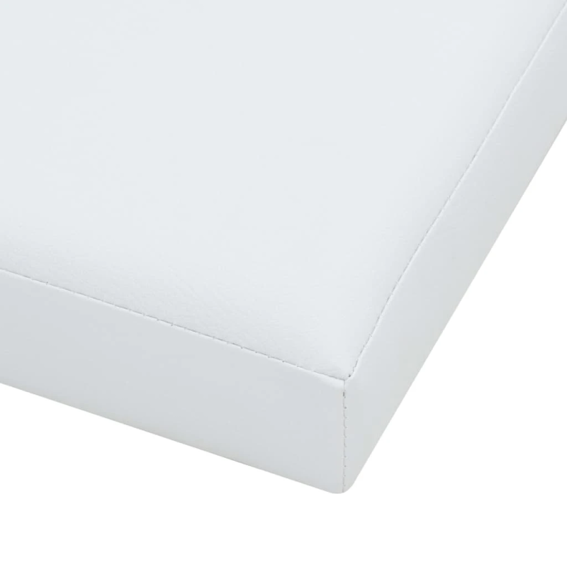 vidaXL soli ar uzglabāšanas nodalījumu, 2 gab., balta mākslīgā āda