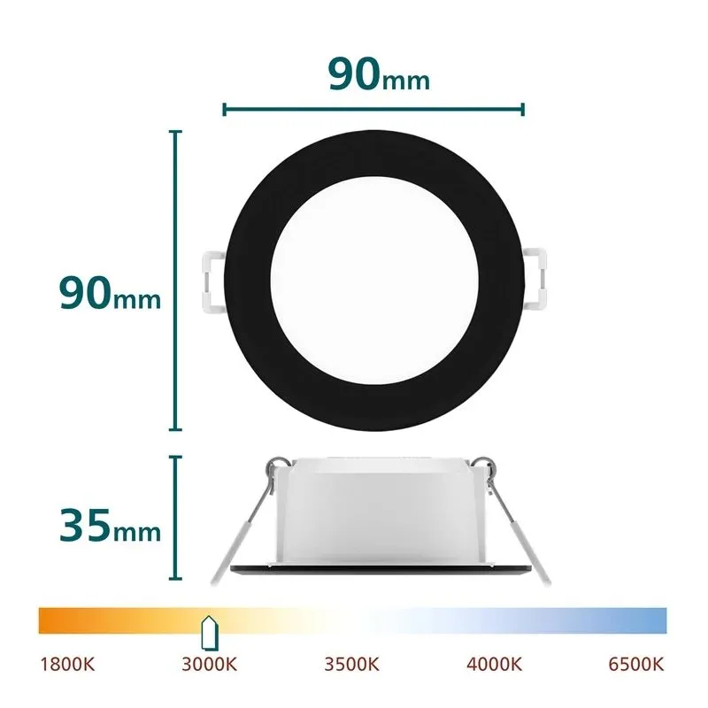 Recessed light meson 080 5.5w 30k black