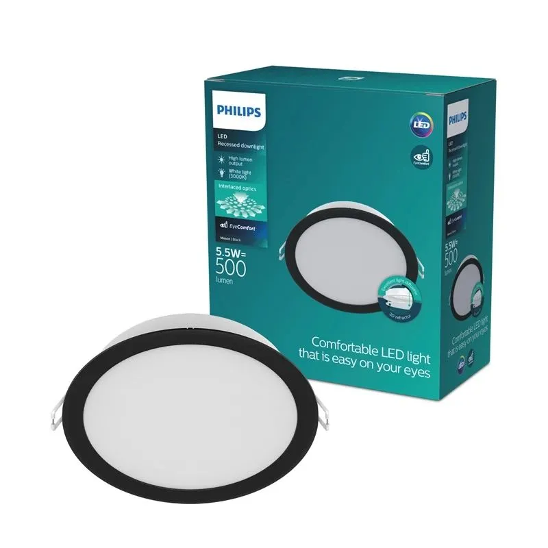 Recessed light meson 080 5.5w 30k black