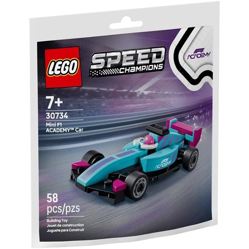 Konstruktorius LEGO Speed Champions Mažas F1 ACADEMY 58vnt