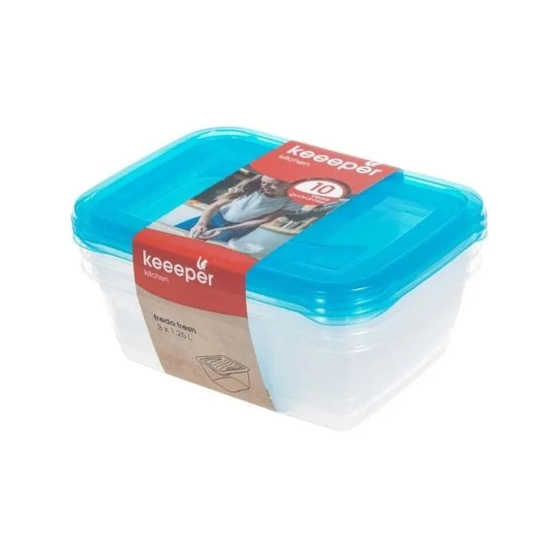 Maisto dėžučių komplektas Fredo Fresh. 3x1.25 l