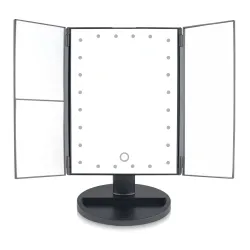 Rio 24 LED Touch Dimmable Makeup Mirror, Black