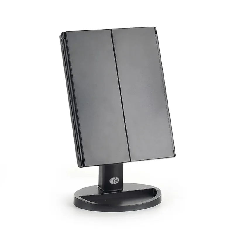 Rio 24 LED Touch Dimmable Makeup Mirror, Black