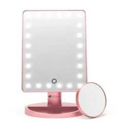 Rio 24 LED Touch Dimmable Makeup Mirror Rose Gold