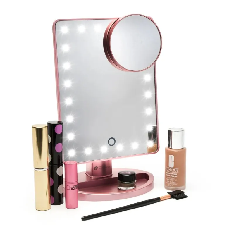 Rio 24 LED Touch Dimmable Makeup Mirror Rose Gold