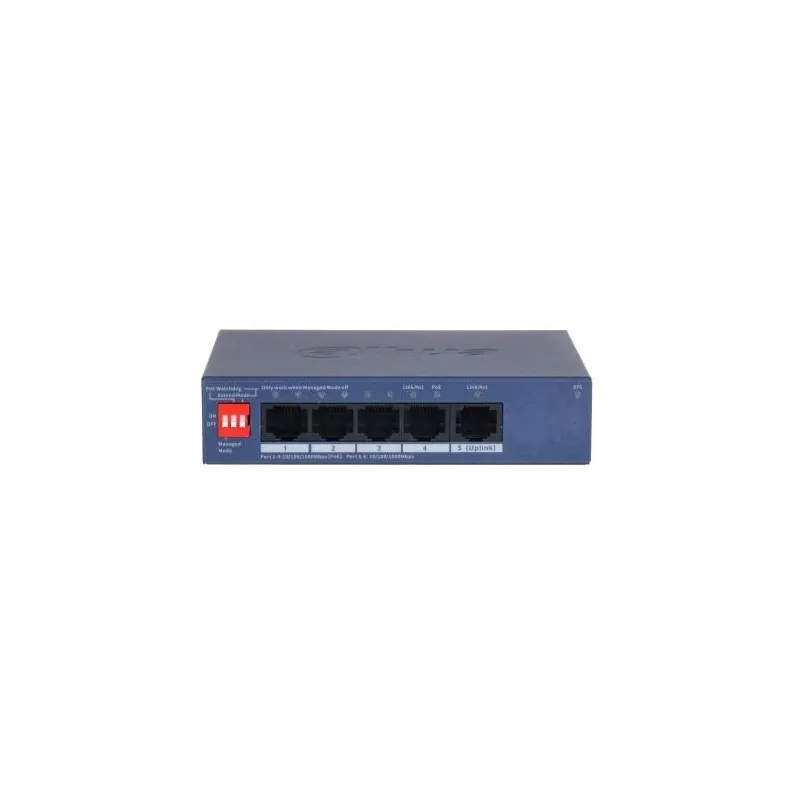 Switch-DAHUA-CS4005-4GT-36-Switch type Managed-Switch layer L2-Form factor Desktop-Wall-Mounting-5xRJ-45 ports-RJ-45 Ports Type