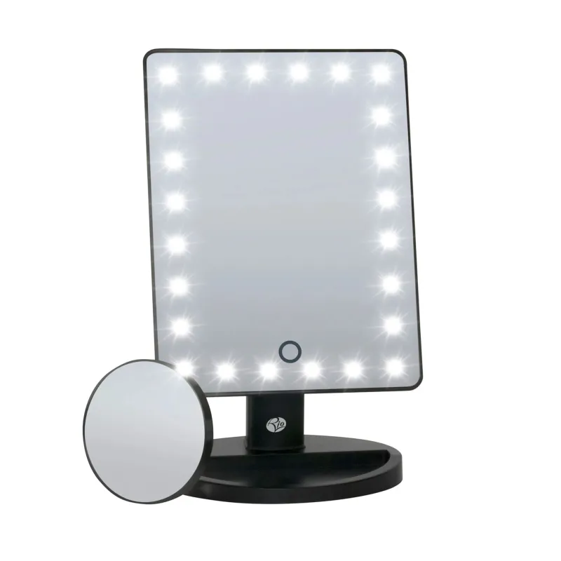 Rio 24 LED Touch Dimmable Makeup Mirror Black