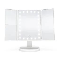Rio 24 LED Touch Dimmable Makeup Mirror, White