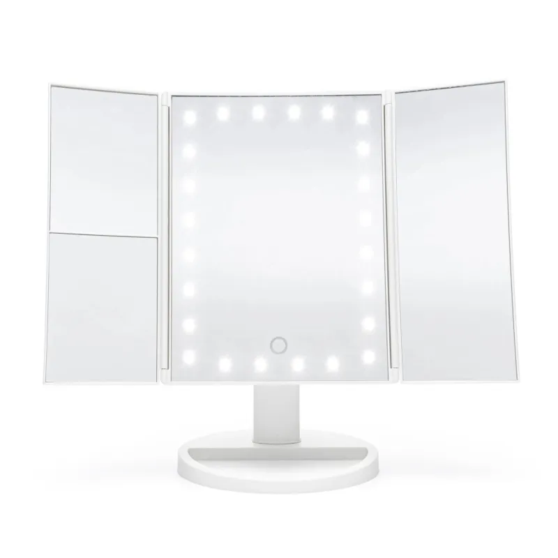 Rio 24 LED Touch Dimmable Makeup Mirror, White