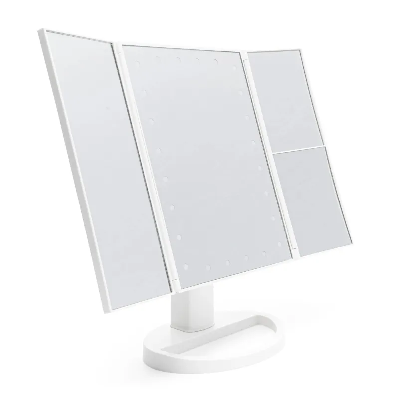Rio 24 LED Touch Dimmable Makeup Mirror, White