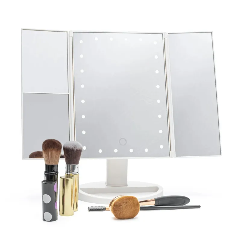 Rio 24 LED Touch Dimmable Makeup Mirror, White