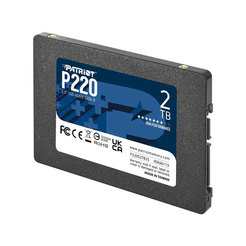 SSD-PATRIOT-P220-2TB-SATA-Write speed 500 MBytes-sec-Read speed 550 MBytes-sec-2,5-TBW 960 TB-P220S2TB25