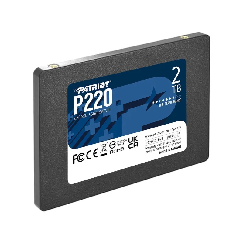 SSD-PATRIOT-P220-2TB-SATA-Write speed 500 MBytes-sec-Read speed 550 MBytes-sec-2,5-TBW 960 TB-P220S2TB25