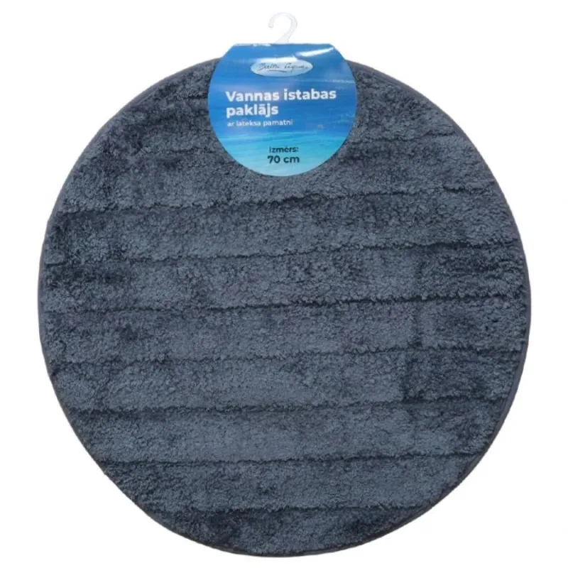 Vannas istabas paklājiņš D70cm Rino, pelēks