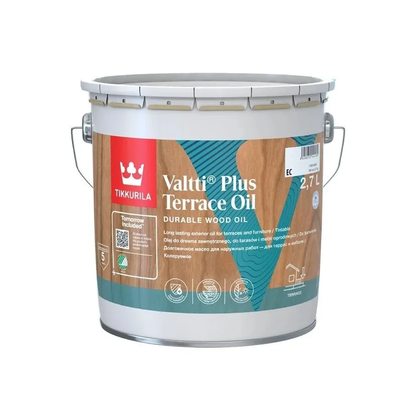 Medienos aliejus Tikkurila Valtti Terrace Oil+ skaidri 2.7l