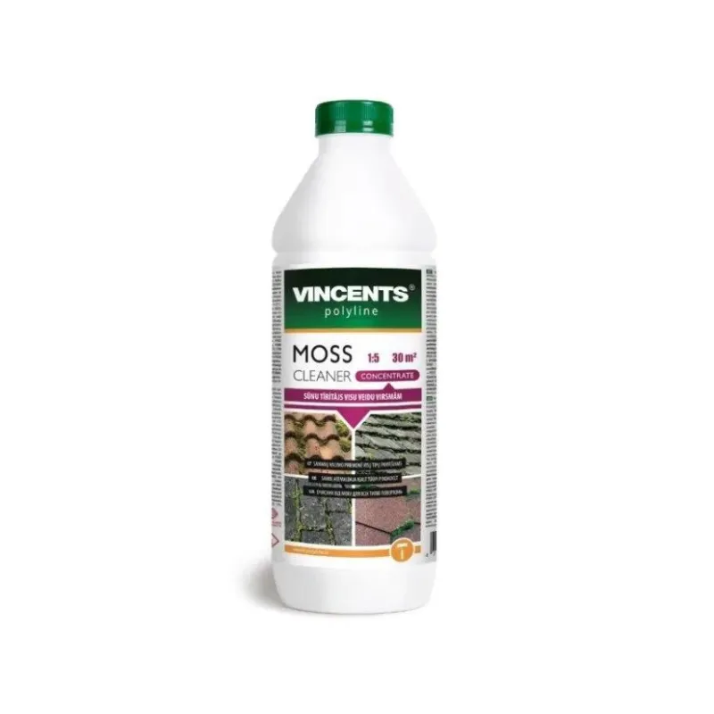 Vincents MOSS CLEANER concentrate 1L Sūnu, aļģu, ķērpju tīrīšanas līdzeklis, koncentrāts