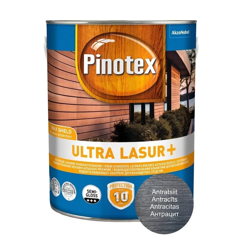 Koksnes impregnants Pinotex Ultra Lasur+antracīta kr. 3l
