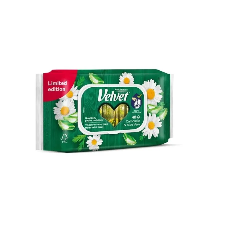 Tualetes papīrs mitrais velve cham 48gab
