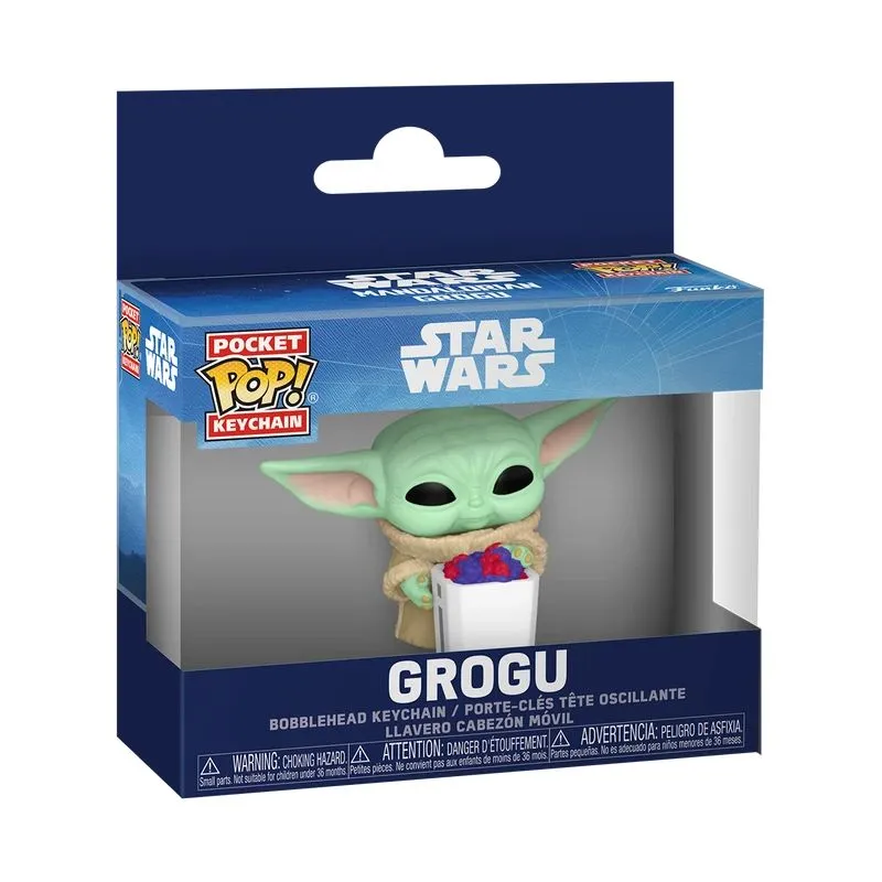 FUNKO POP! atslēgu piekariņš: Mandalorian & Grogu - Grogu with Snack