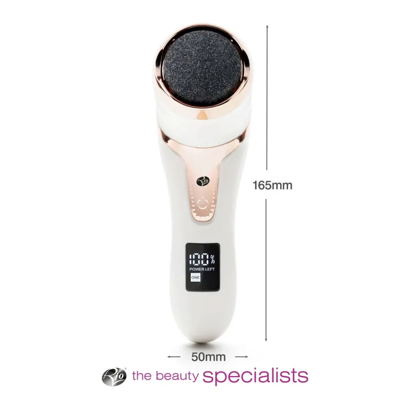 Rio PEDI5-EU-1.1 Go Smooth Electric Foot File With Vacuum Action, White