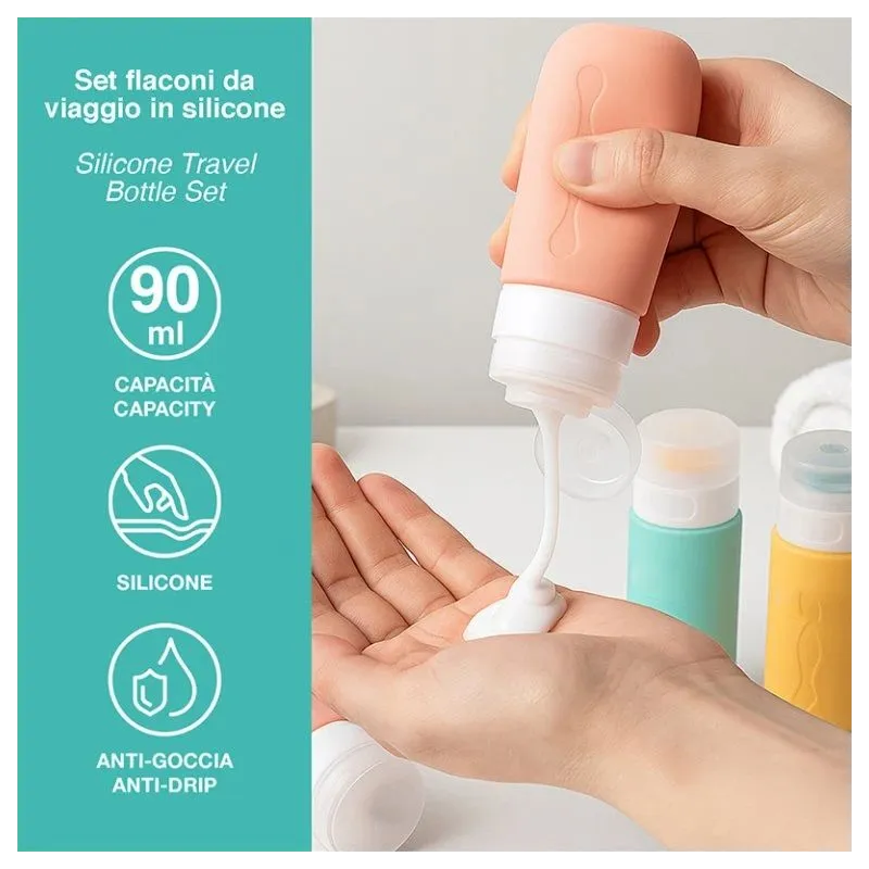 Beper C302AAC010 Silicone Travel Bottle Set