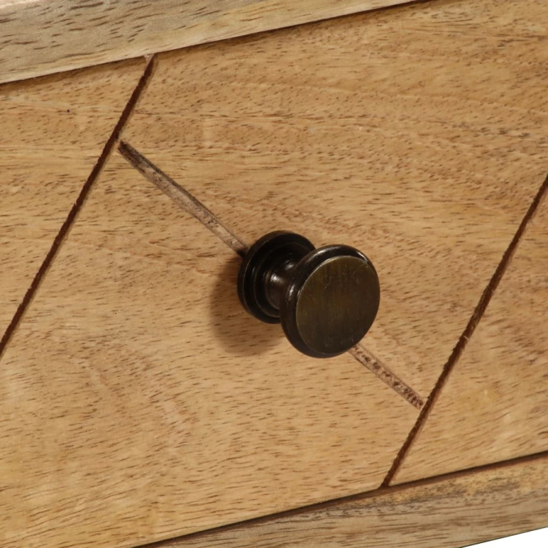 vidaXL rakstāmgalds ar atvilktnēm, mango masīvkoks, 110x50x76 cm