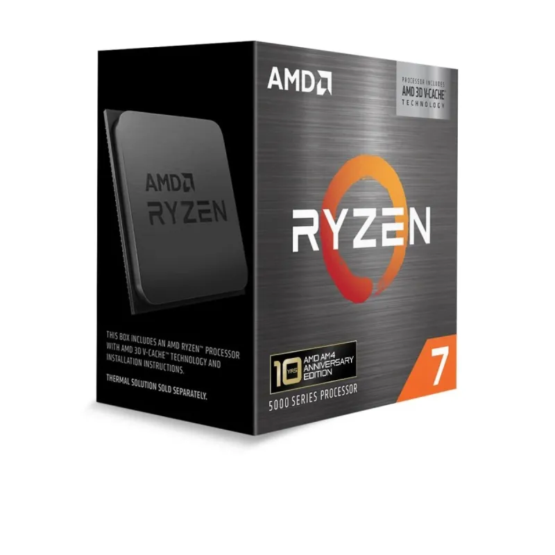 CPU-AMD-AMD RyzenT 7-5800X3D- 3.4 GHz-8xCores-Cache 96 MB-Socket Socket AM4-TDP 105 W-Box-100-100000651POF