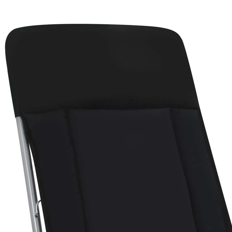 vidaXL salokāmi dārza krēsli ar matračiem, 2 gab., melni