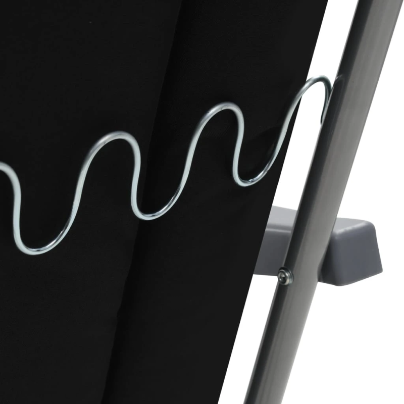 vidaXL salokāmi dārza krēsli ar matračiem, 2 gab., melni