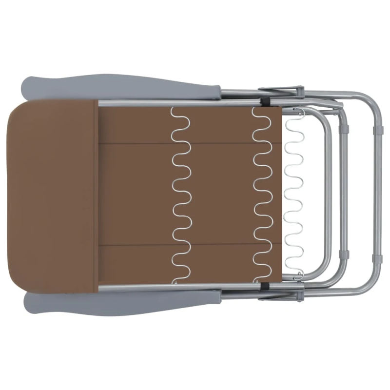 vidaXL salokāmi dārza krēsli ar matračiem, 2 gab., brūni