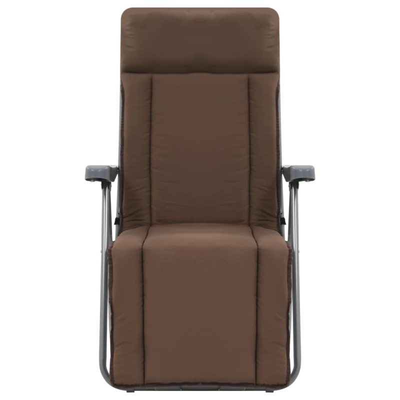 vidaXL salokāmi dārza krēsli ar matračiem, 2 gab., brūni