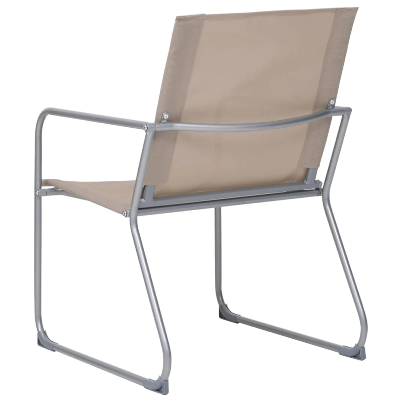 vidaXL 4-daļīgs dārza mēbeļu komplekts, audums un tērauds, brūns