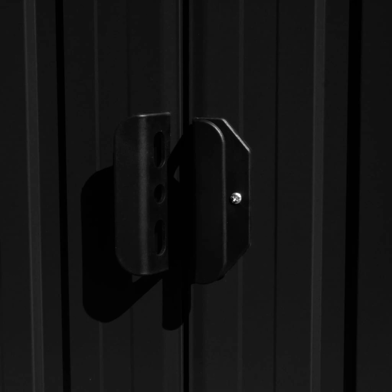 vidaXL dārza šķūnis, 257x489x181 cm, antracītpelēks metāls