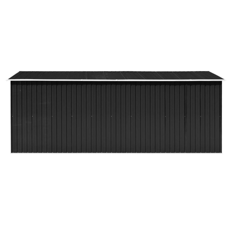 vidaXL dārza šķūnis, 257x489x181 cm, antracītpelēks metāls