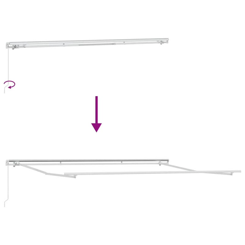 vidaXL Pārklājuma struktūra Balts 400 × 300 cm Alumīnijs