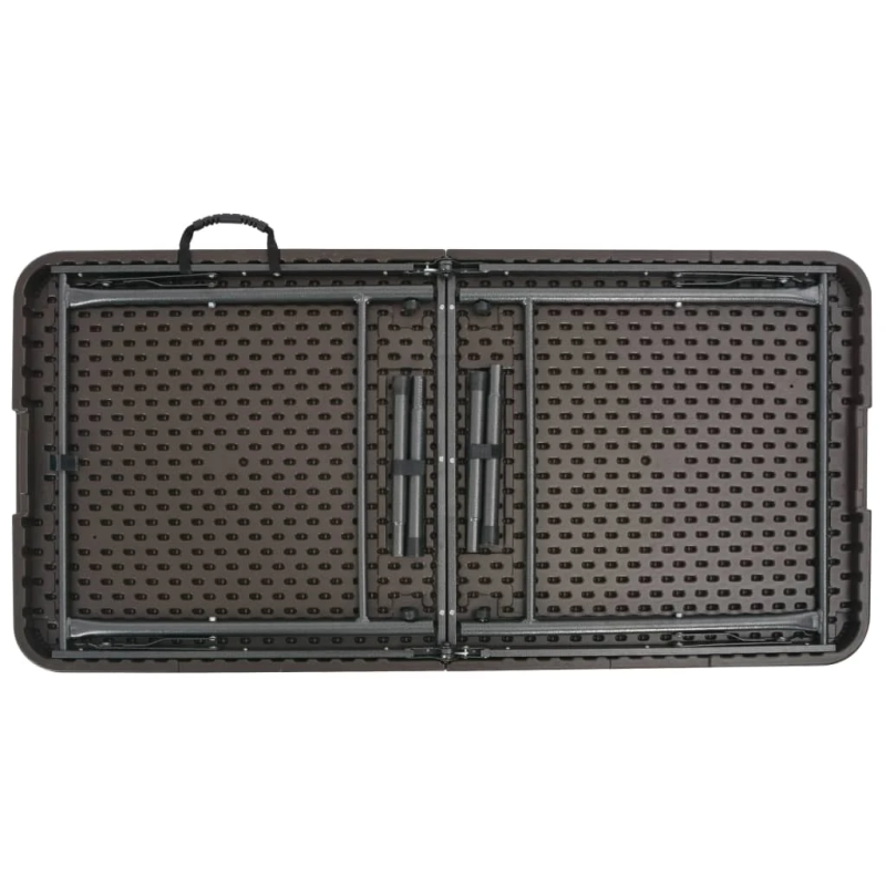vidaXL saliekams dārza galds, brūns, 120x60x74 cm, HDPE, brūns PE