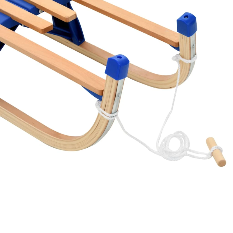 vidaXL bērnu sniega ragavas, koks, 110 cm, salokāmas