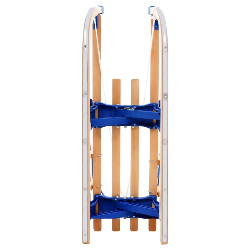 vidaXL bērnu sniega ragavas, koks, 119 cm, salokāmas