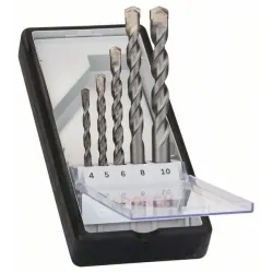 Concrete drill set 5-p 4-10 mm silv rob